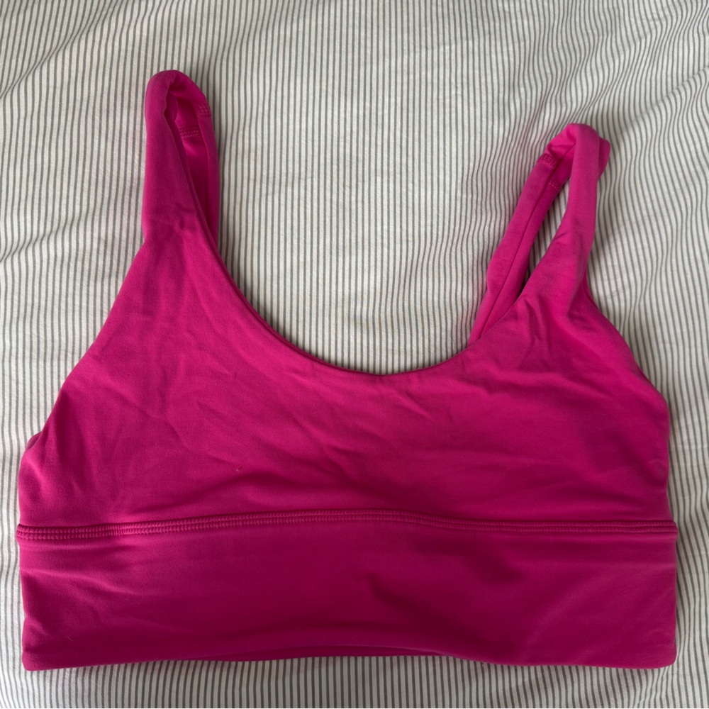 Size 8 hot pink lululemon sports bra